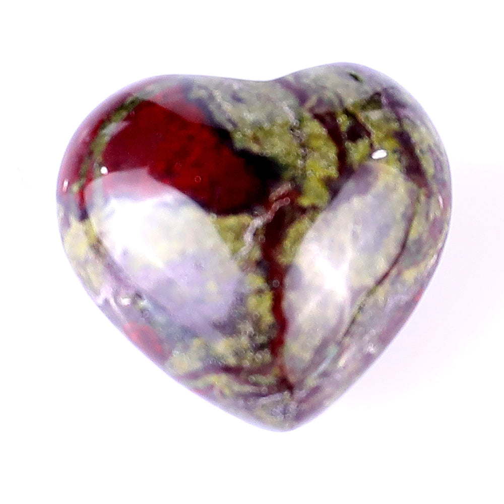 0.8" Dragon Blood Jasper Hand Carved Crystal Heart crysvibe