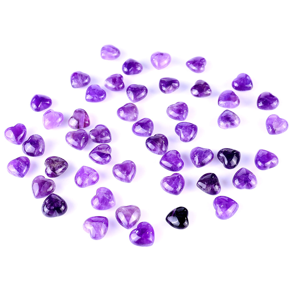 0.8" Dream Amethyst Hand Carved Crystal Heart crysvibe