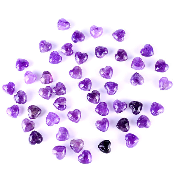 0.8" Dream Amethyst Hand Carved Crystal Heart crysvibe