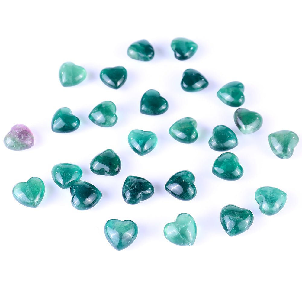 0.8" Fluorite Hand Carved Crystal Heart crysvibe