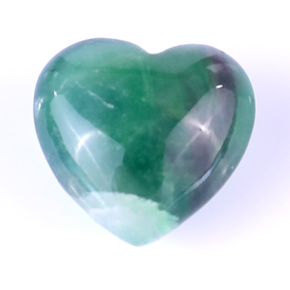 0.8" Fluorite Hand Carved Crystal Heart crysvibe