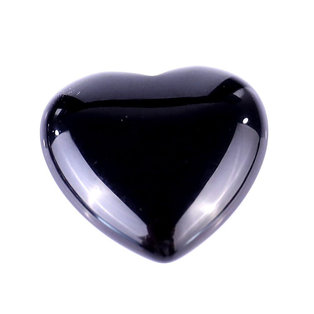 1.2" Black Obsidian Hand Carved Crystal Heart crysvibe