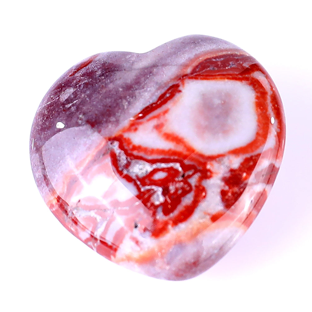 1.2" Rainbow Stone Hand Carved Crystal Heart crysvibe