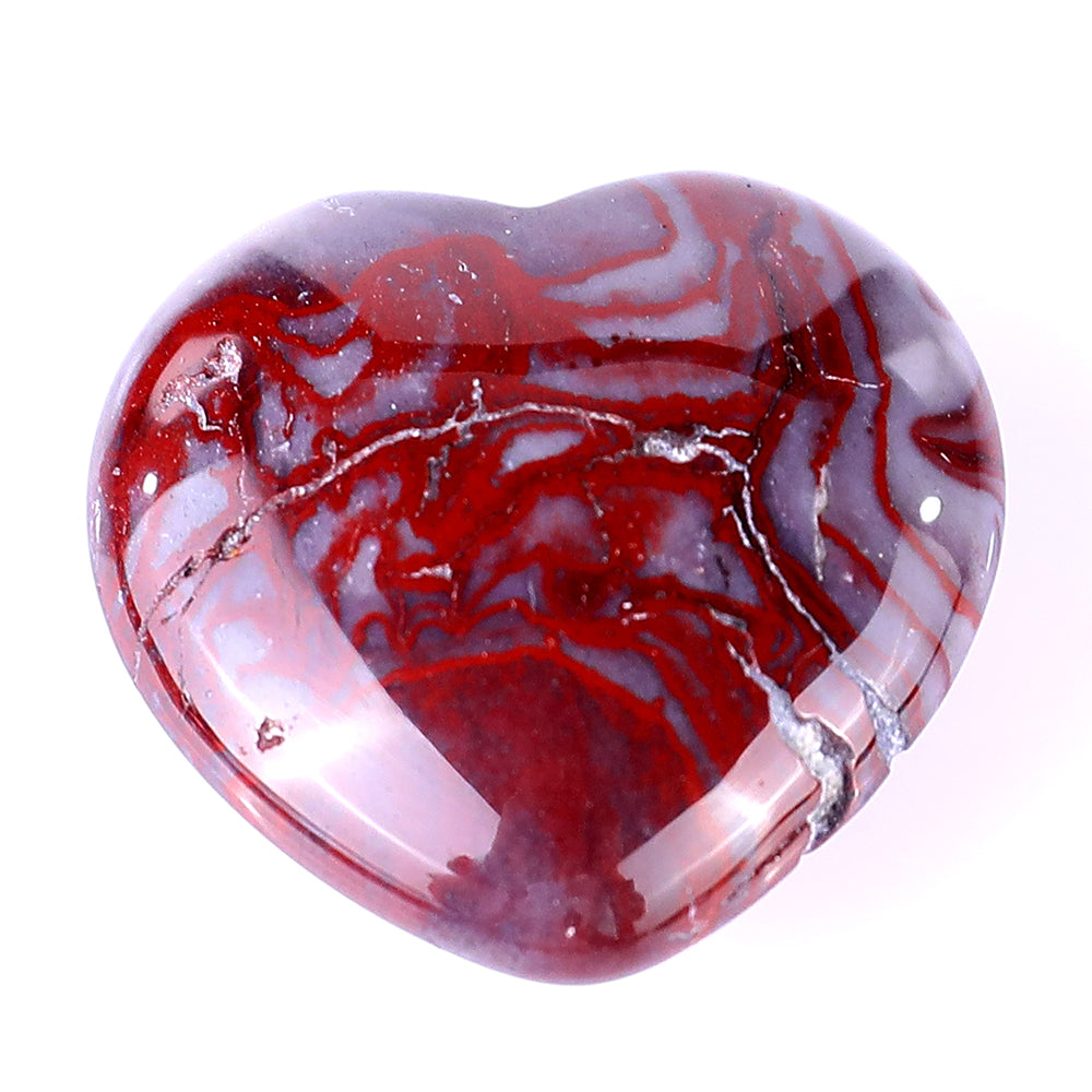 1.2" Rainbow Stone Hand Carved Crystal Heart crysvibe