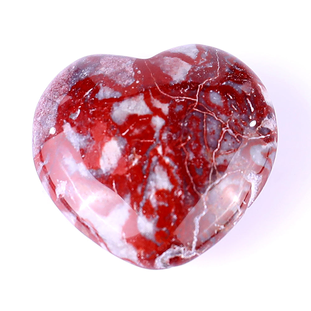 1.2" Rainbow Stone Hand Carved Crystal Heart crysvibe