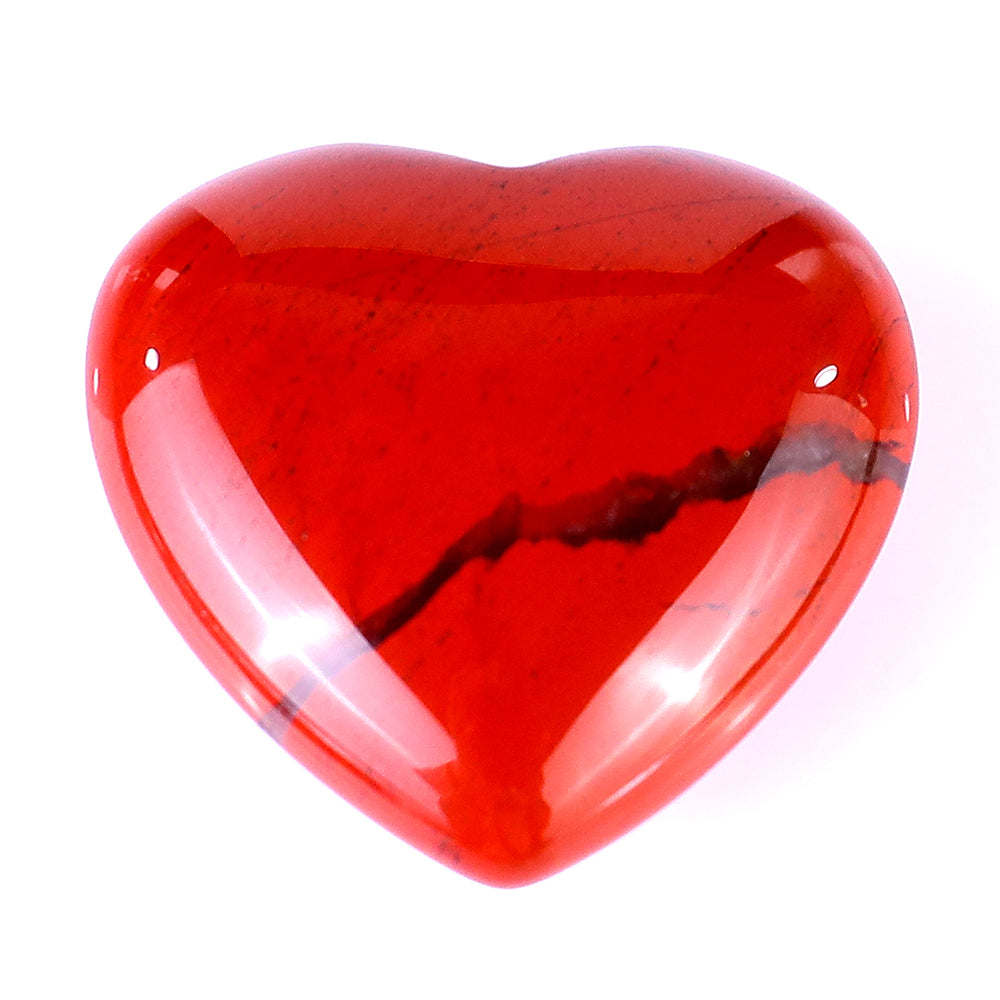 1.2" Red Jasper Hand Carved Crystal Heart crysvibe