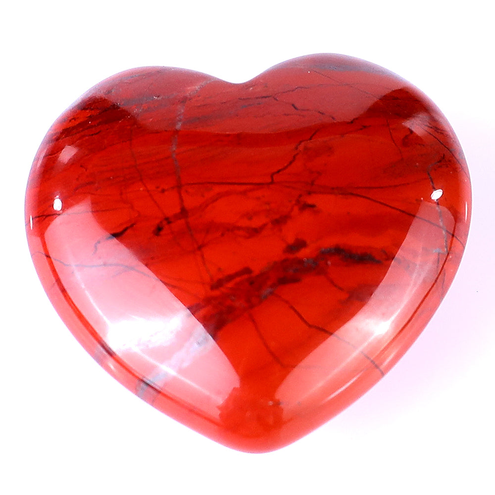 1.2" Red Jasper Hand Carved Crystal Heart crysvibe