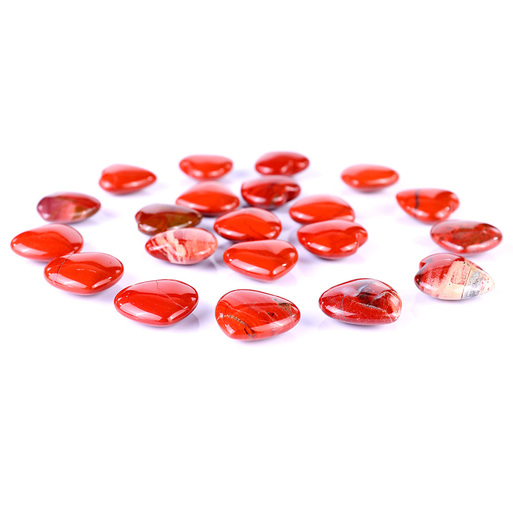 1.2" Red Jasper Hand Carved Crystal Heart crysvibe