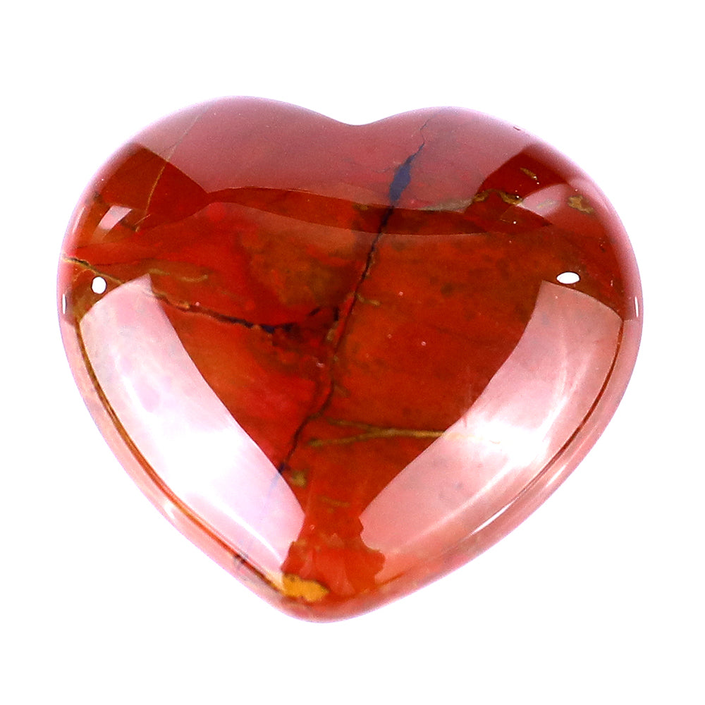 1.2" Red Jasper Hand Carved Crystal Heart crysvibe