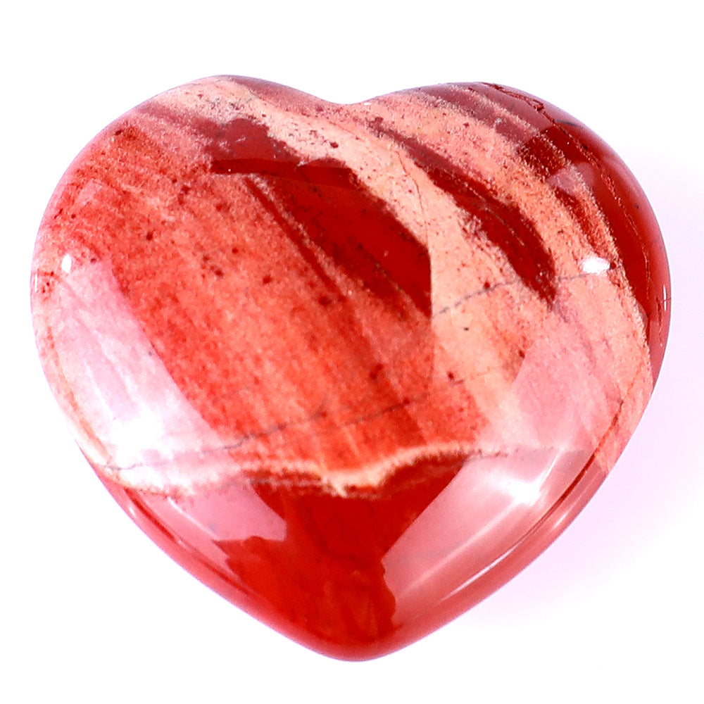 1.2" Red Jasper Hand Carved Crystal Heart crysvibe