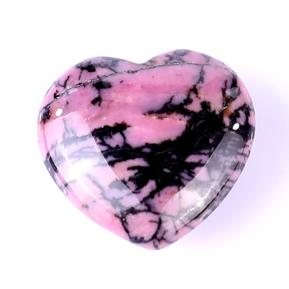 1.2" Rhodonite Hand Carved Crystal Heart crysvibe