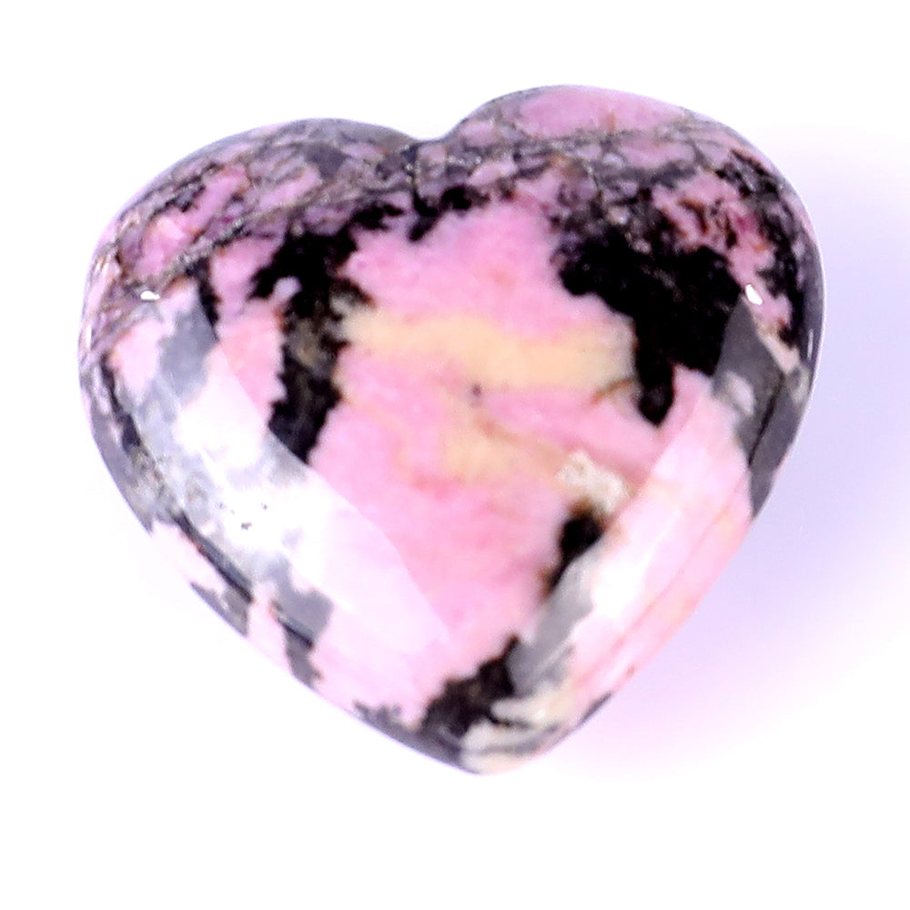 1.2" Rhodonite Hand Carved Crystal Heart crysvibe