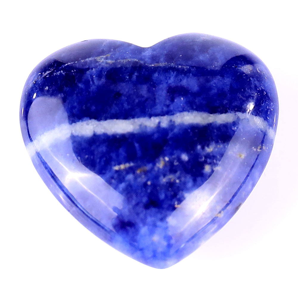 1.2" Sodalite Hand Carved Crystal Heart crysvibe