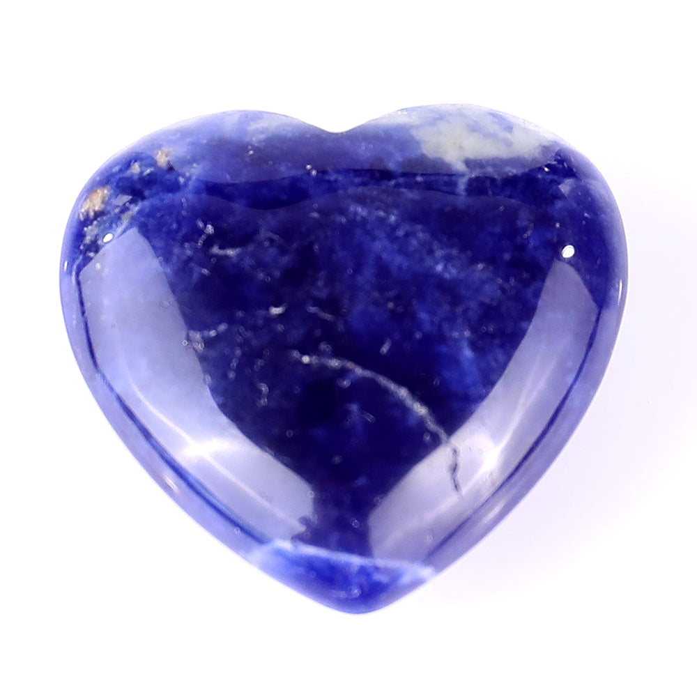 1.2" Sodalite Hand Carved Crystal Heart crysvibe