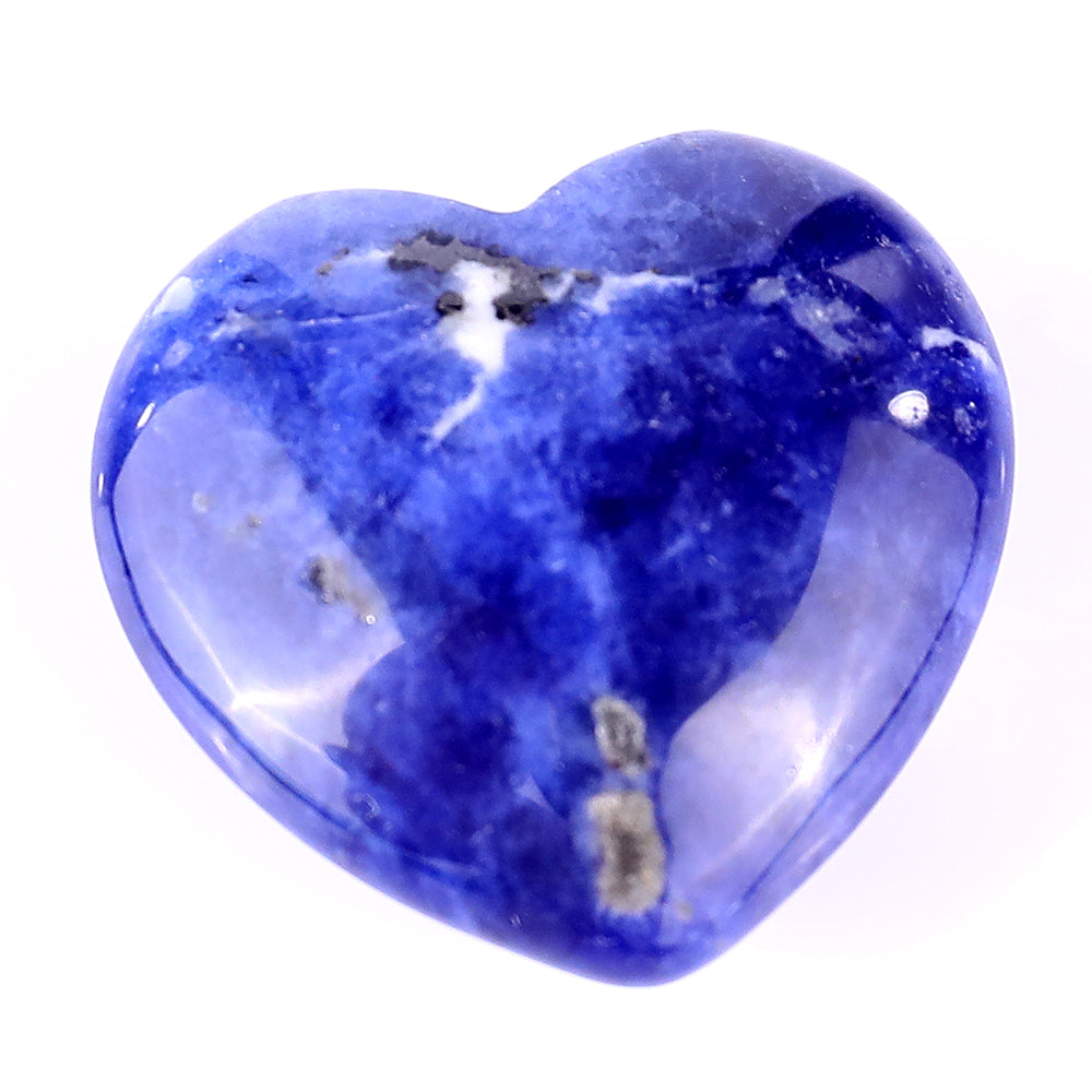 1.2" Sodalite Hand Carved Crystal Heart crysvibe