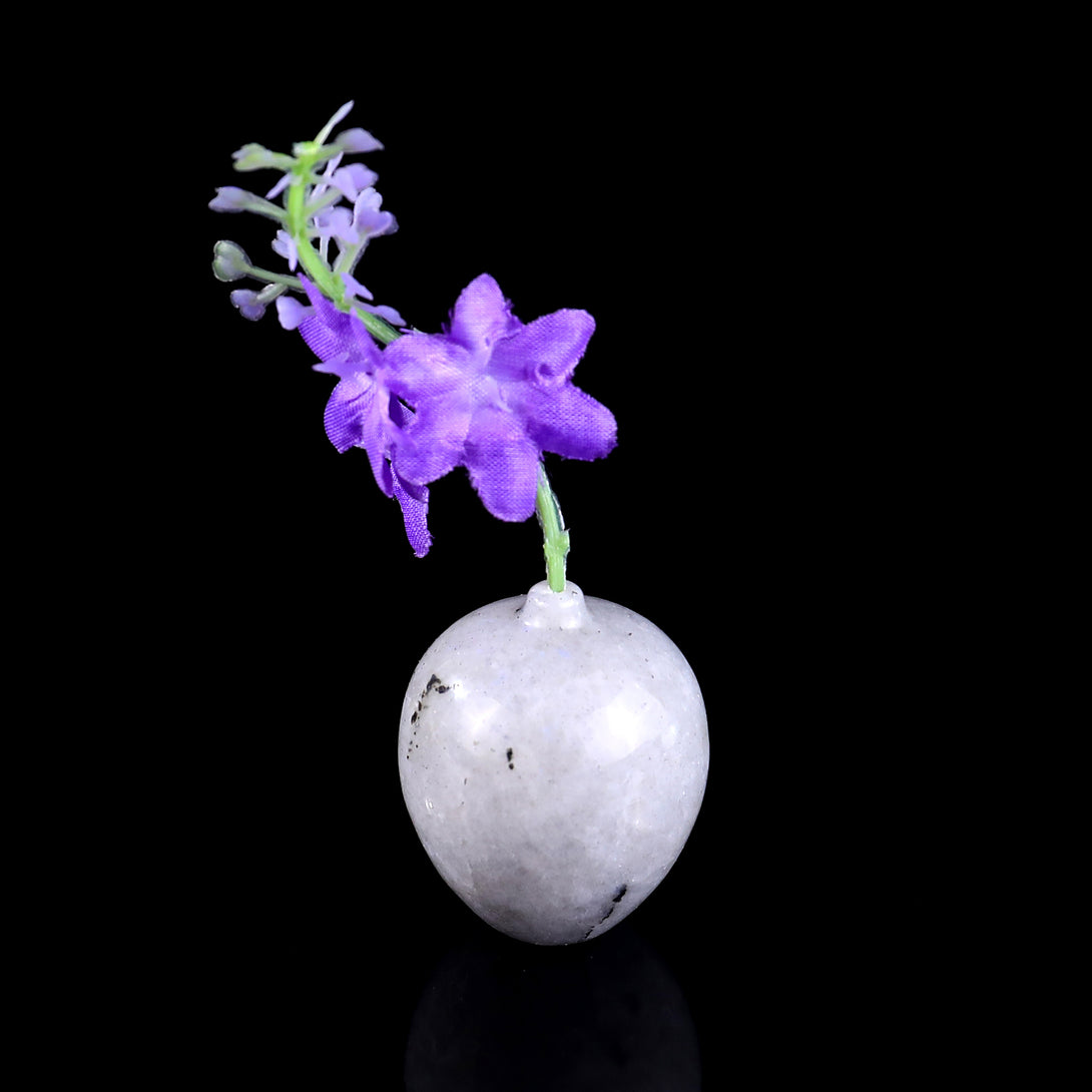 1.7" Natural Gemstone Hand Carved Crystal Vase,Incense Holder Sculpture crysvibe