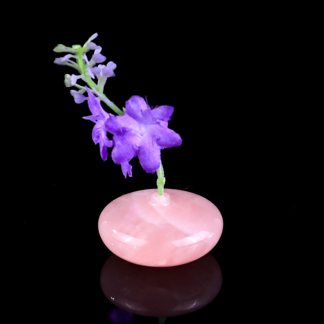 1.7" Natural Gemstone Hand Carved Crystal Vase,Incense Holder Sculpture crysvibe