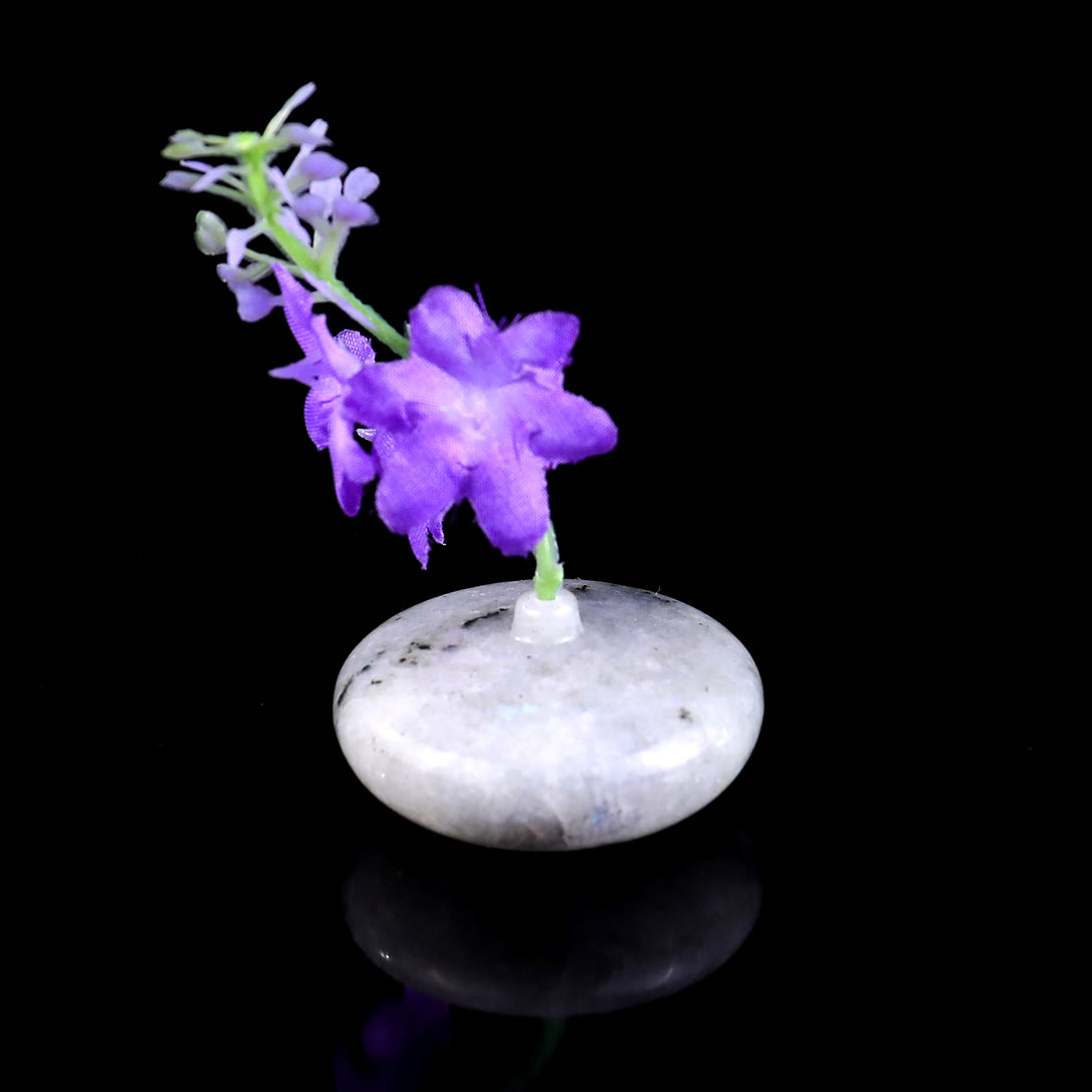 1.7" Natural Gemstone Hand Carved Crystal Vase,Incense Holder Sculpture crysvibe