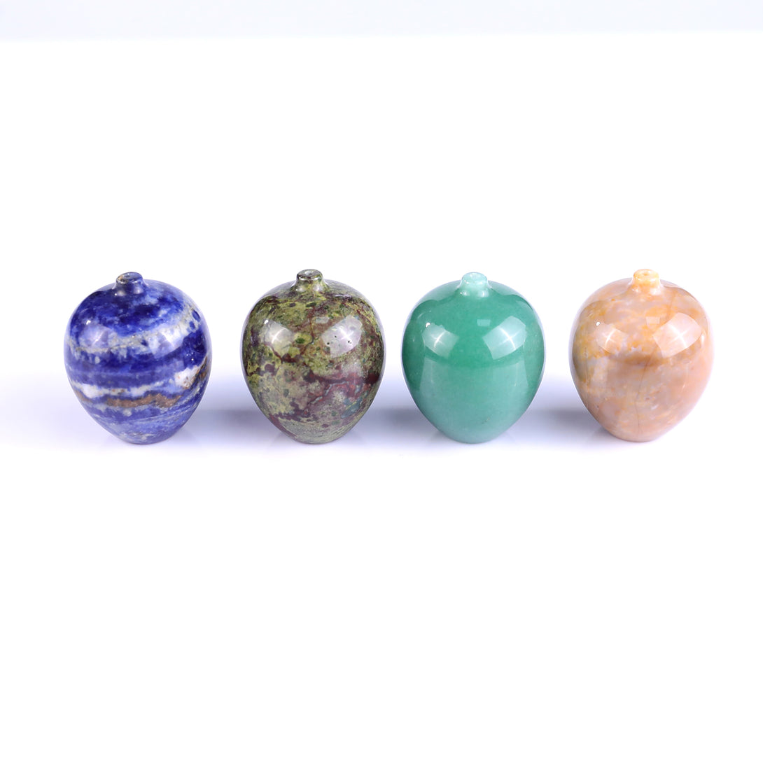 1.7" Natural Gemstone Hand Carved Crystal Vase,Incense Holder Sculpture crysvibe