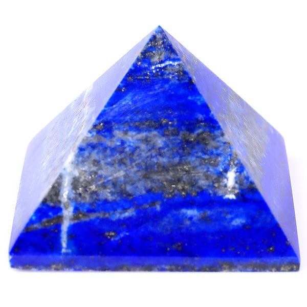 50mm Natural Lapis Lazuli Hand Carved Crystal Pyramid, Reiki Tower