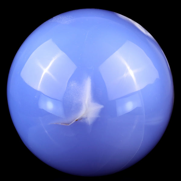 110mm Blue Chalcedony Hand Carved Crystal Sphere crysvibe