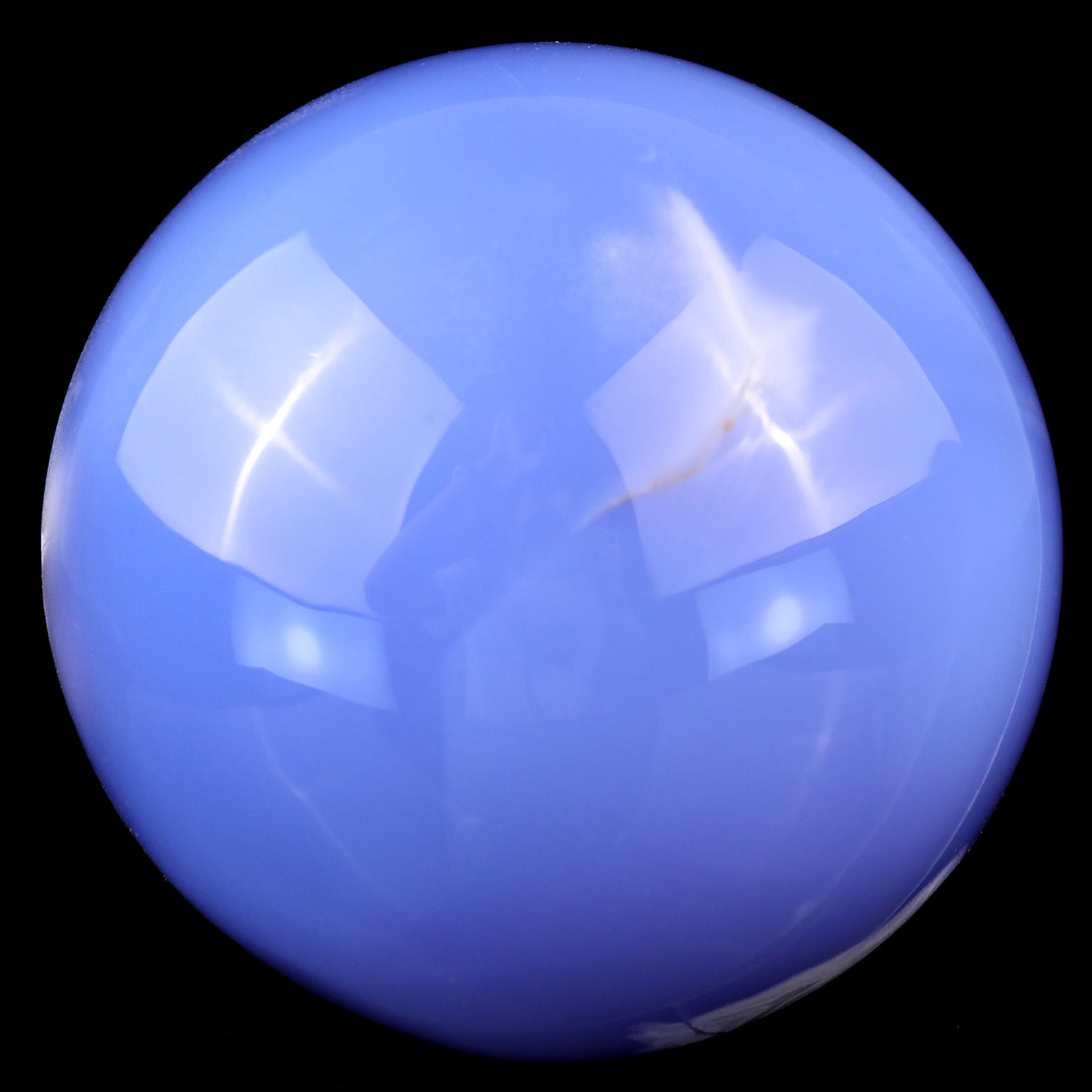 110mm Blue Chalcedony Hand Carved Crystal Sphere crysvibe