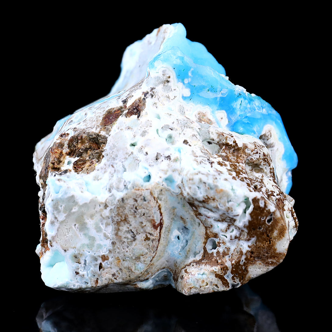 2.9" Blue Aragonite Hand Carved Mineral Specimen Skull Sculpture crysvibe