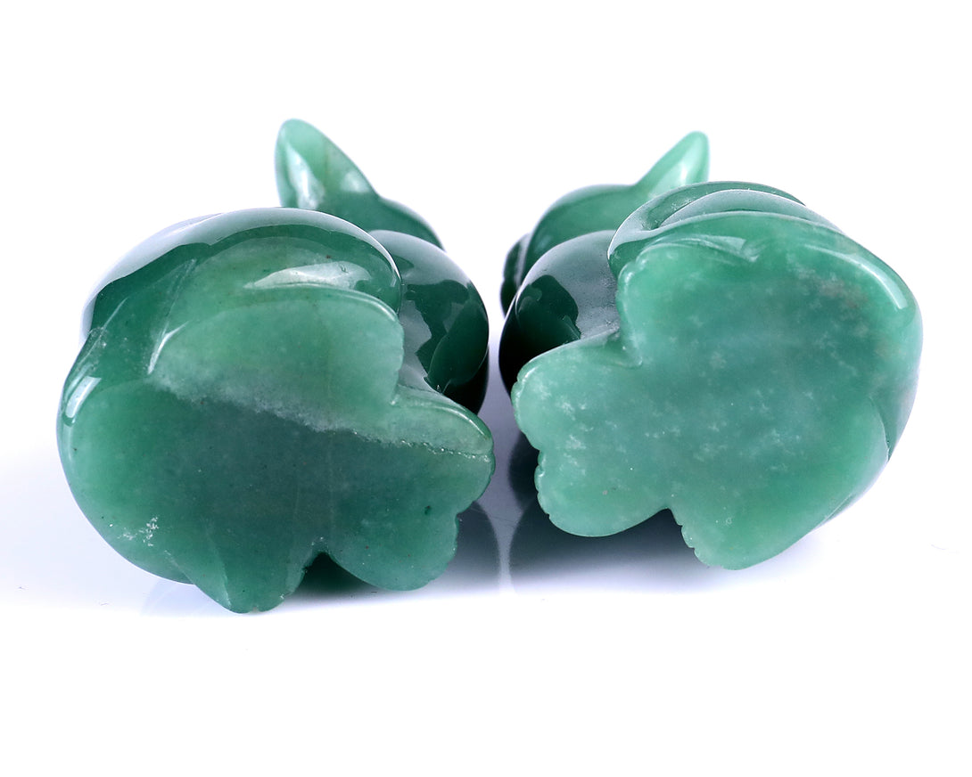 3.0" Green Aventurine Hand Carved Crystal Cat Sculpture crysvibe