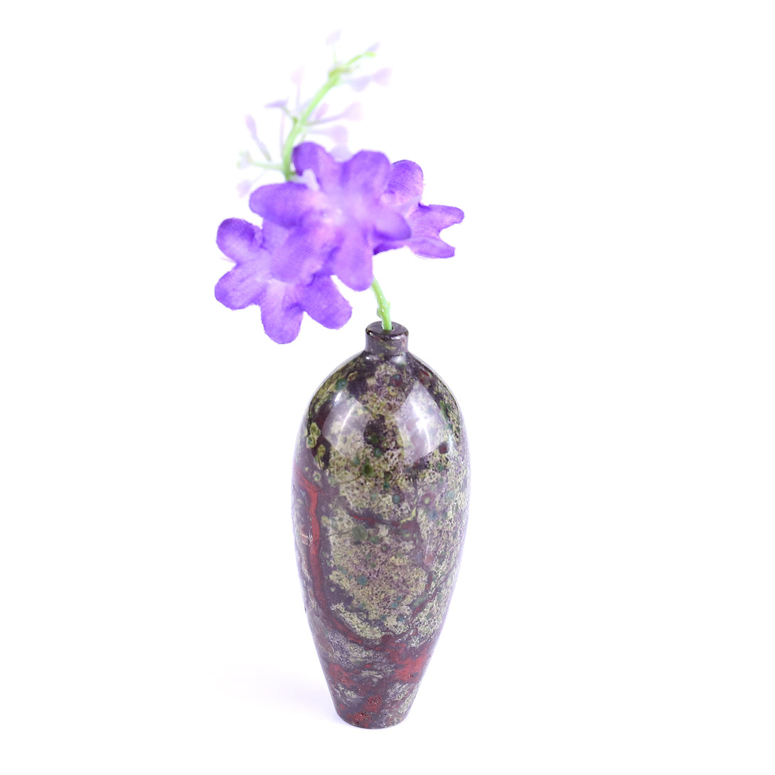 3.0" Natural Gemstone Hand Carved Crystal Vase,Incense Holder Sculpture crysvibe