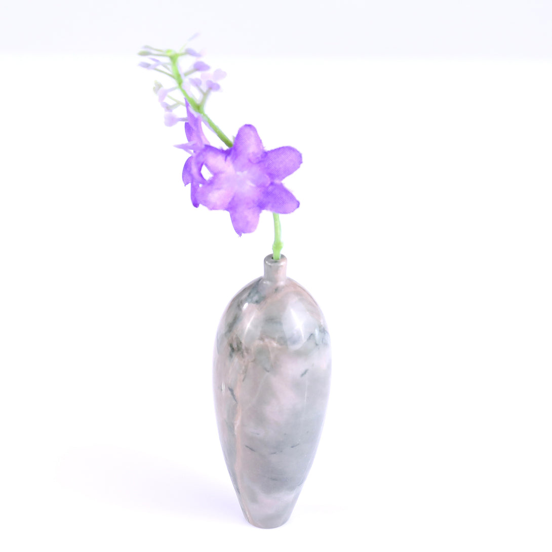 3.0" Natural Gemstone Hand Carved Crystal Vase,Incense Holder Sculpture crysvibe