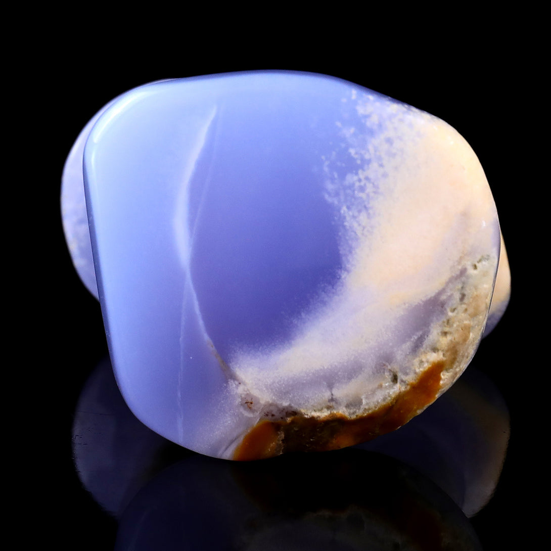 3.1" Blue Chalcedony Hand Carved Crystal Mushrooms Sculpture crysvibe