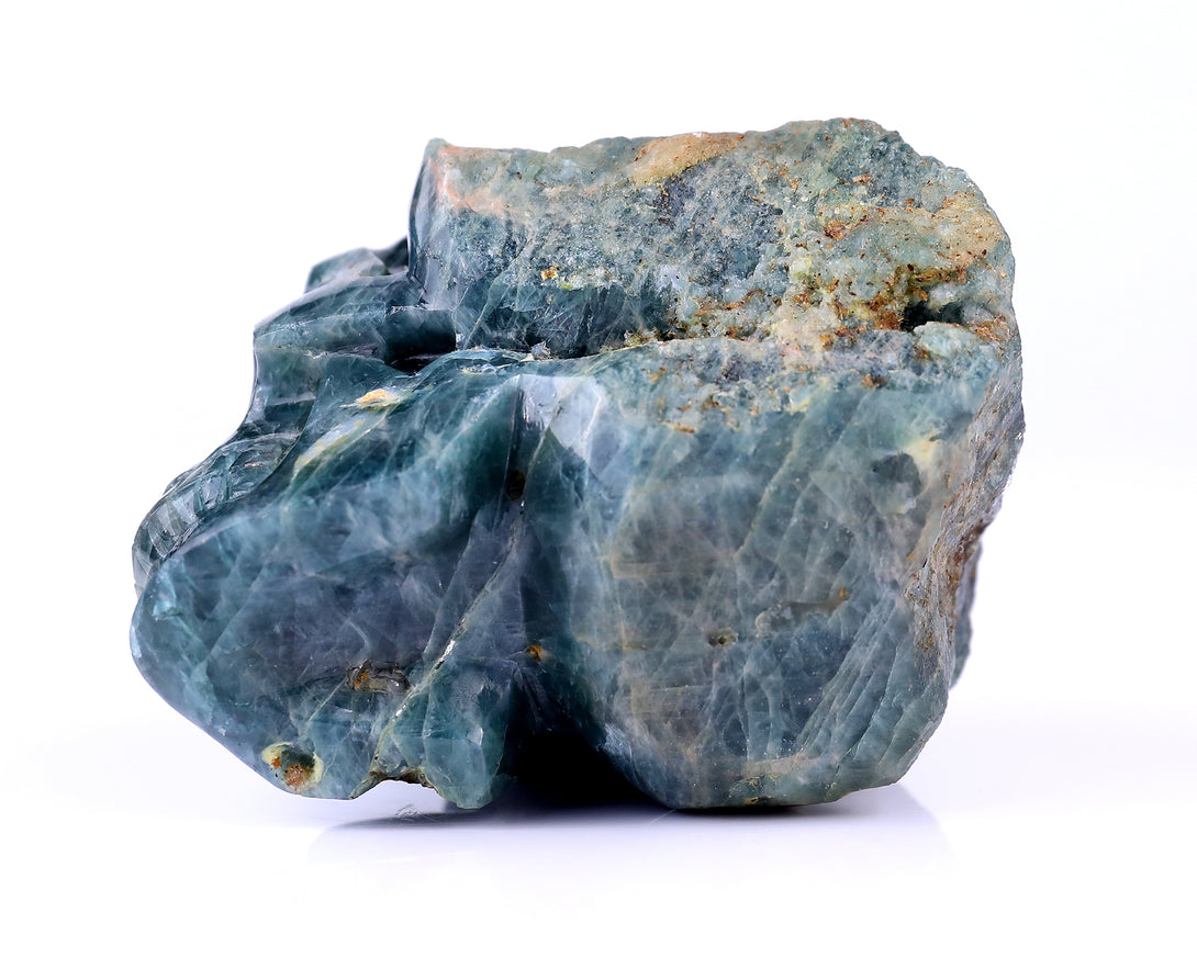 3.7" Blue Apatite Hand Carved Mineral Specimen Skull Sculpture crysvibe