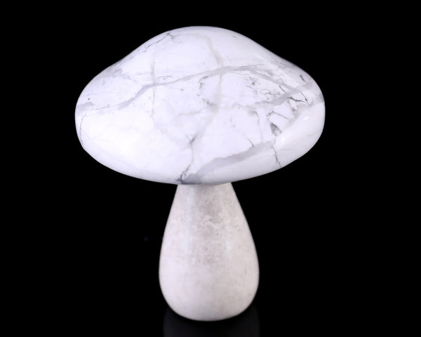 70mm Sodalite Hand Carved Crystal Mushrooms Sculpture