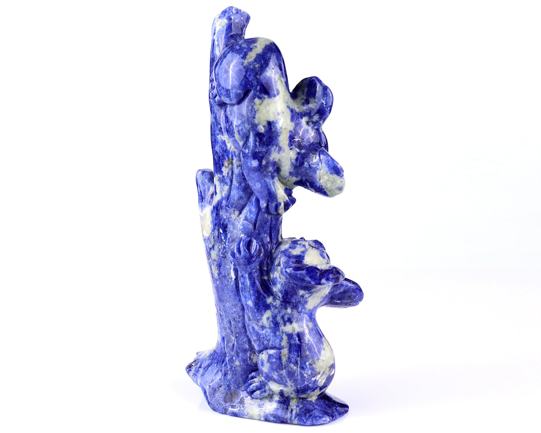 4.3" Sodalite Hand Carved Crystal Koalas Sculpture crysvibe