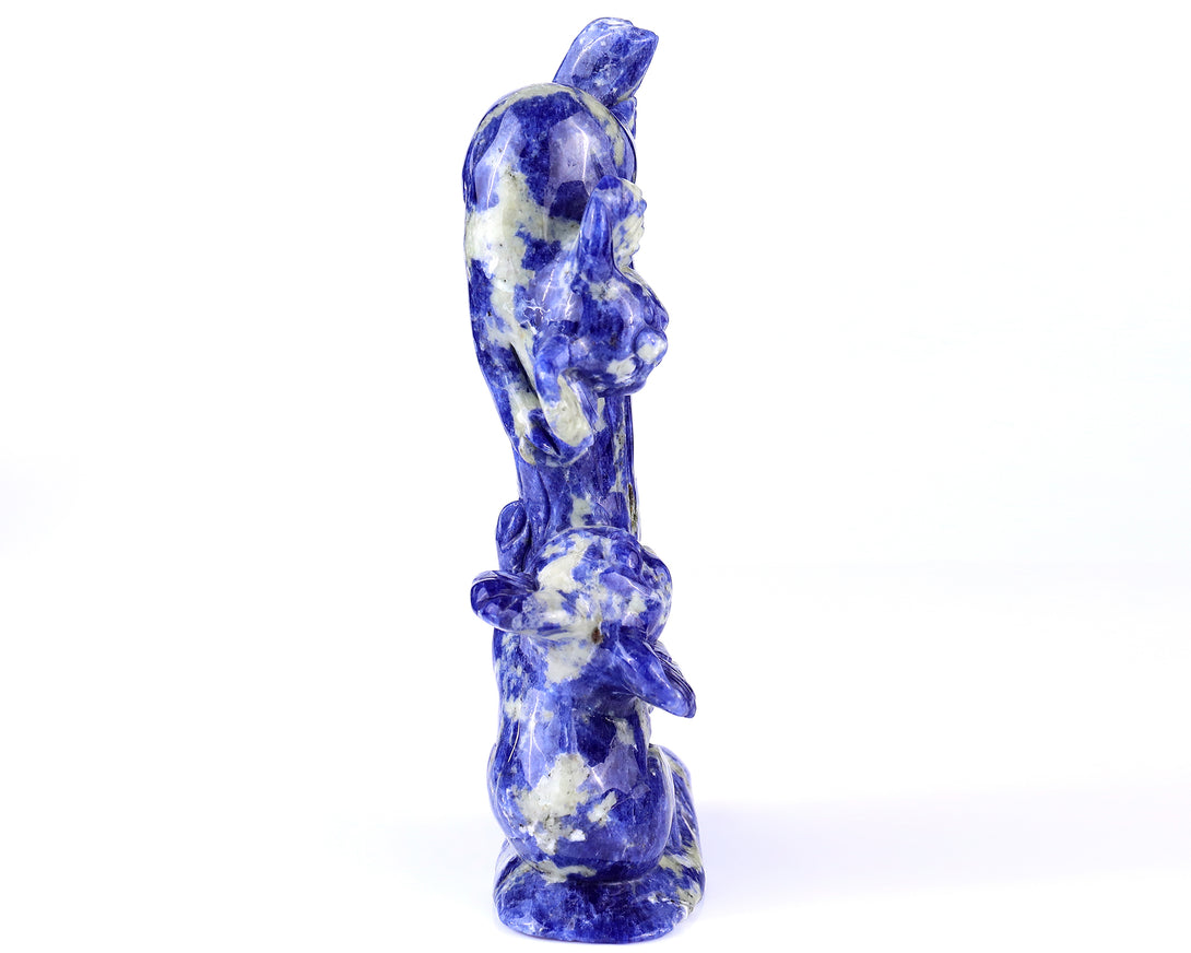 4.3" Sodalite Hand Carved Crystal Koalas Sculpture crysvibe