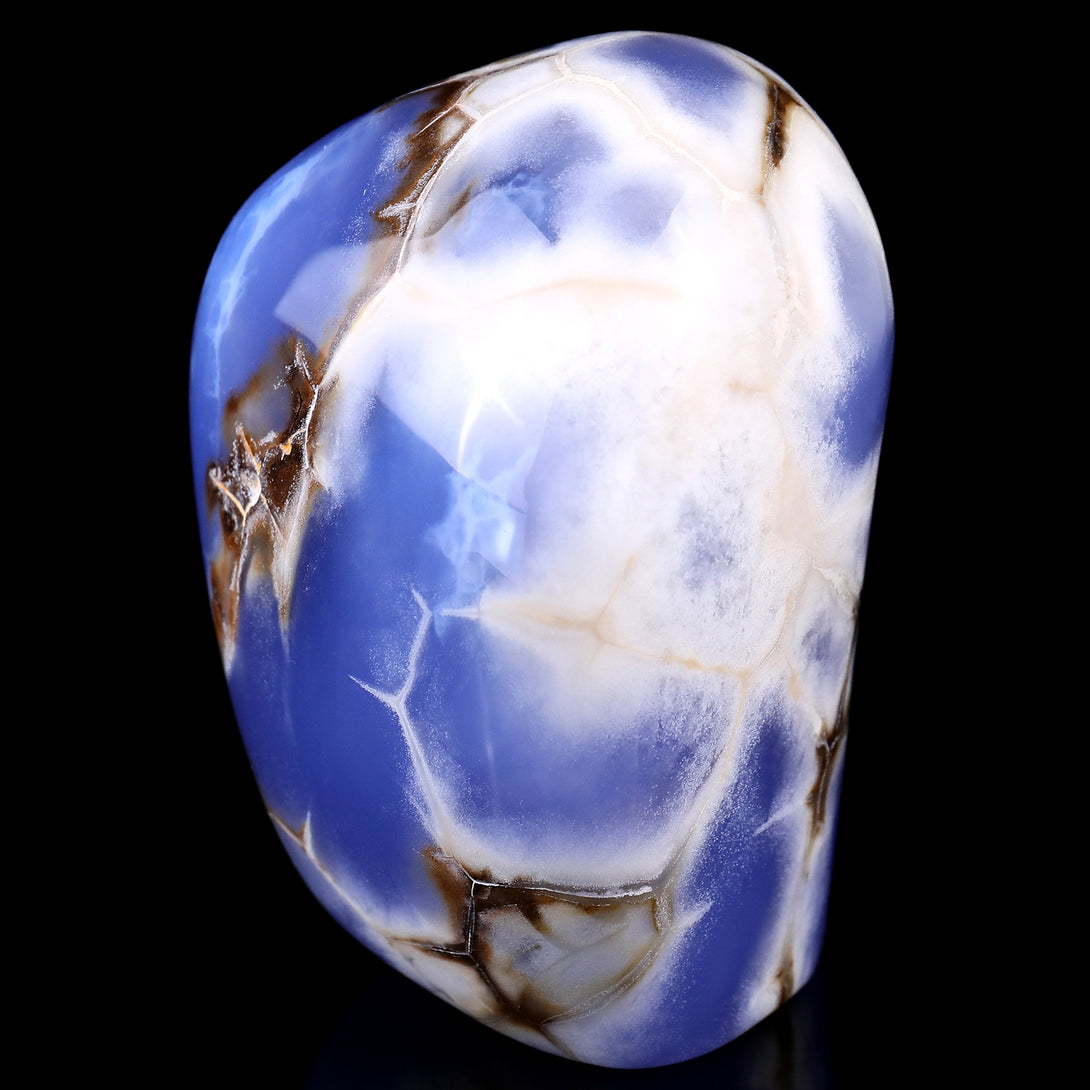 4.4" Blue Chalcedony Hand Carved Crystal Polished Stone crysvibe