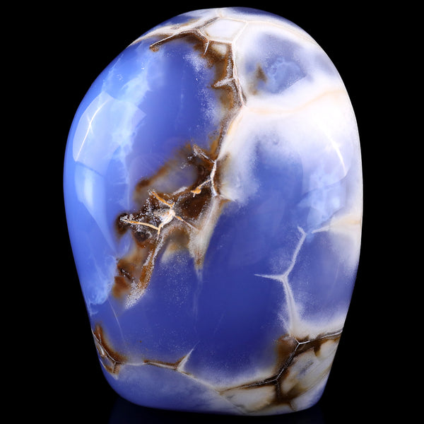 4.4" Blue Chalcedony Hand Carved Crystal Polished Stone crysvibe