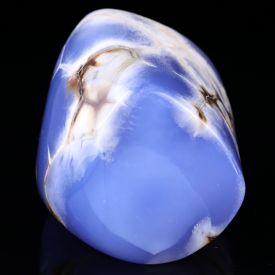 4.4" Blue Chalcedony Hand Carved Crystal Polished Stone crysvibe