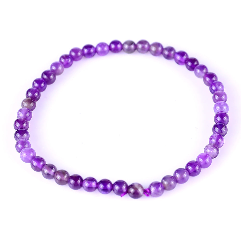 4.5mm Dream Amethyst Hand Carved Crystal Bracelet crysvibe