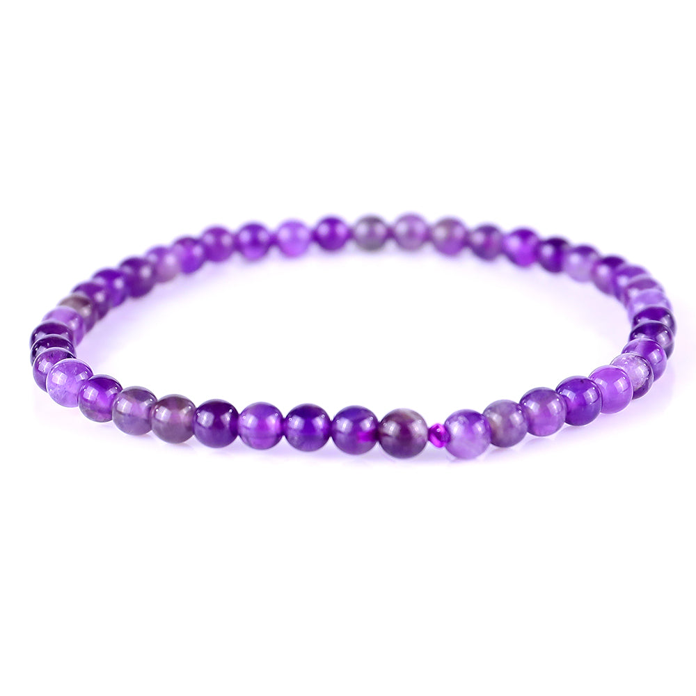 4.5mm Dream Amethyst Hand Carved Crystal Bracelet crysvibe