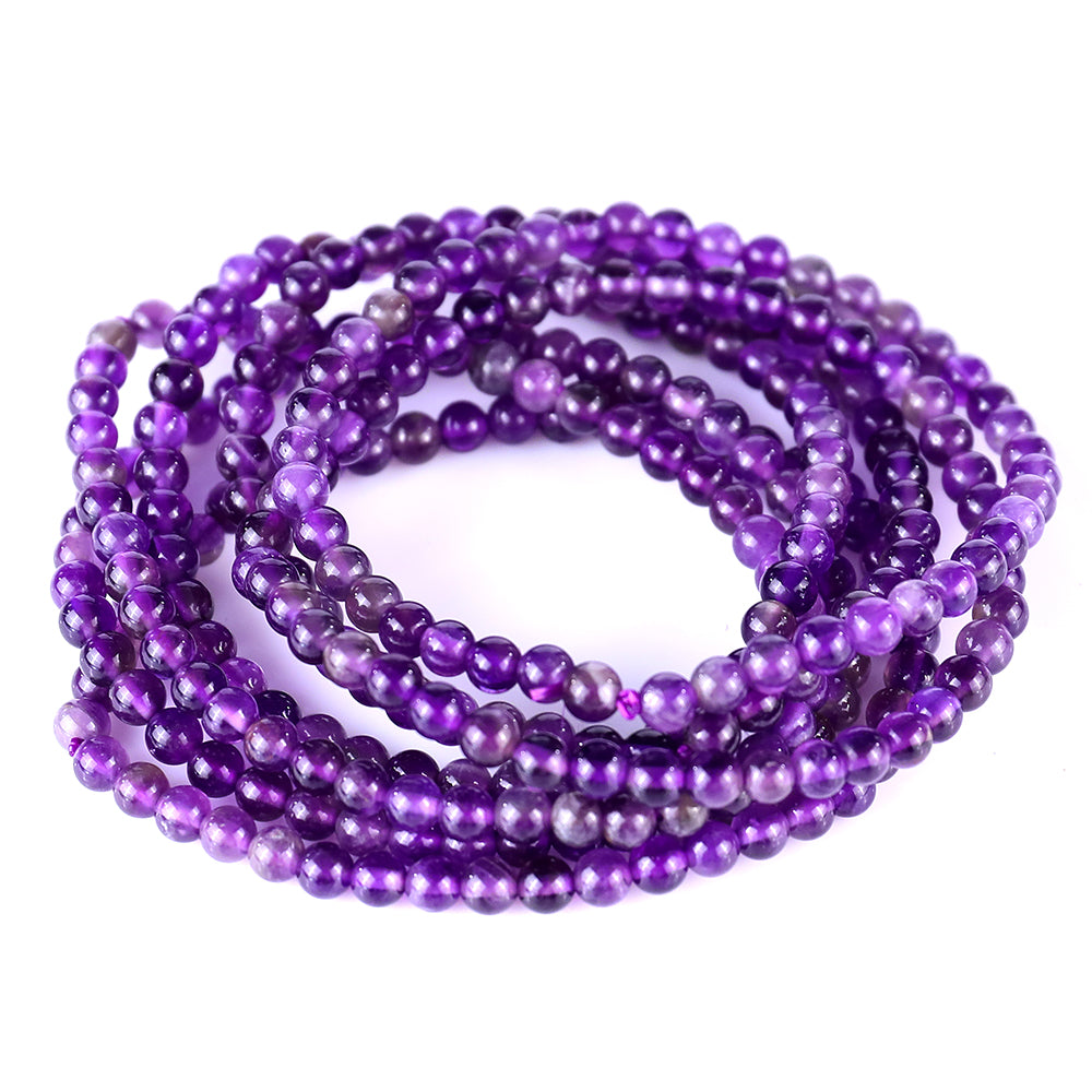 4.5mm Dream Amethyst Hand Carved Crystal Bracelet crysvibe