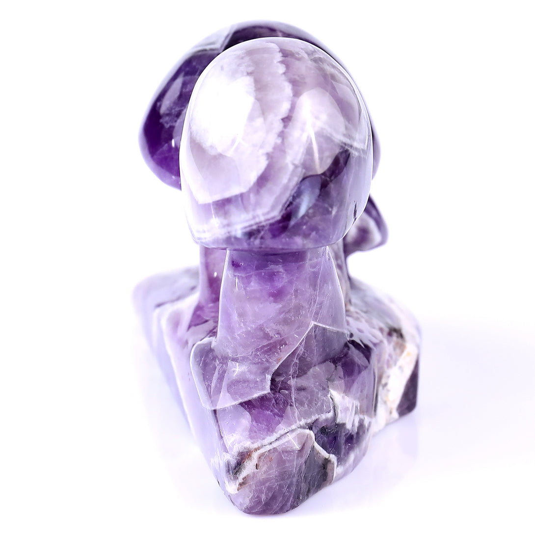 4.7" Dream Amethyst Hand Carved Crystal Mushrooms Sculpture crysvibe