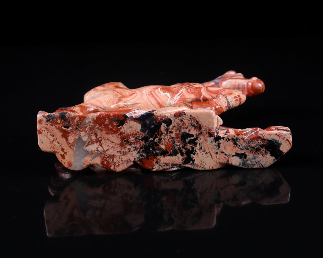 5.0" Red Jasper Hand Carved Crystal Horse Sculpture crysvibe