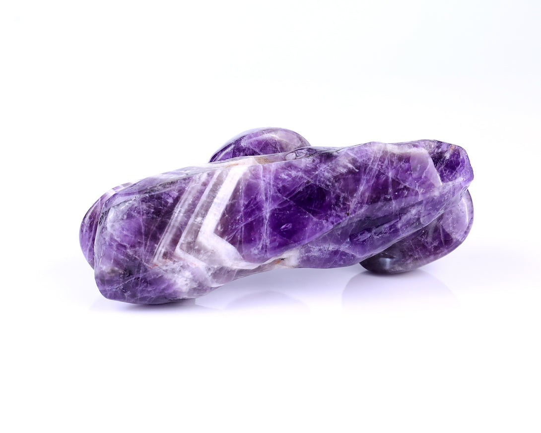 5.6" Dream Amethyst Hand Carved Crystal Mushrooms Sculpture crysvibe