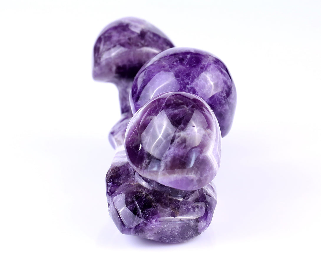 5.6" Dream Amethyst Hand Carved Crystal Mushrooms Sculpture crysvibe