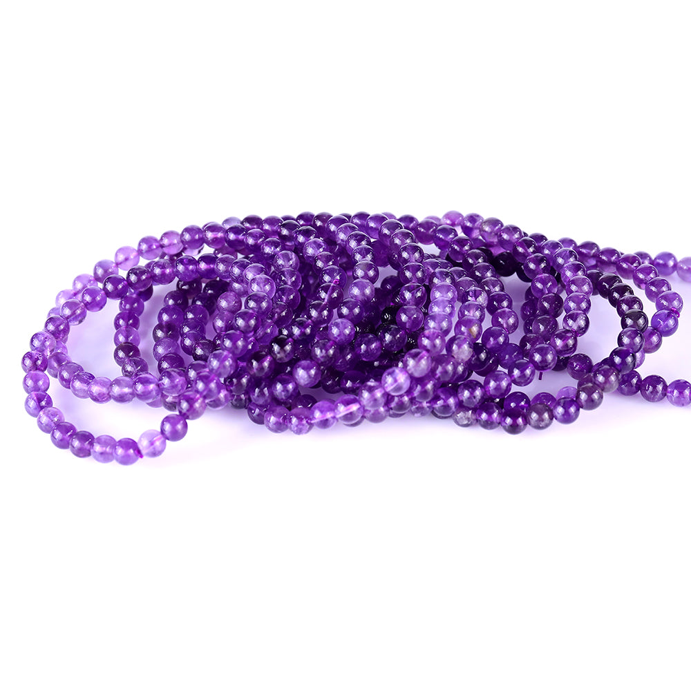 6.5mm Dream Amethyst Hand Carved Crystal Bracelet crysvibe