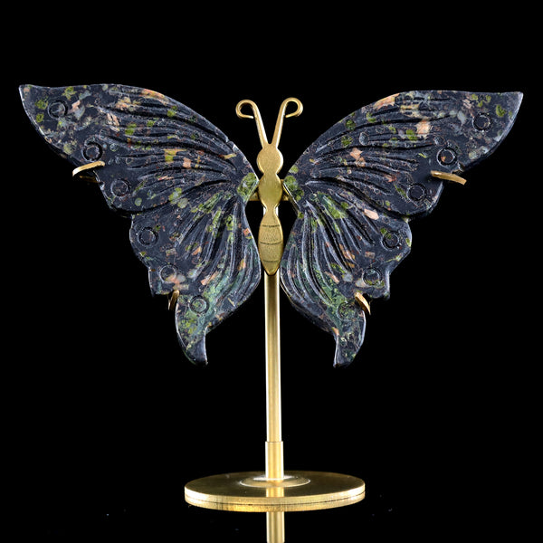 3.5” Natural Plumite Hand Carved Crystal Butterfly Wings Sculpture