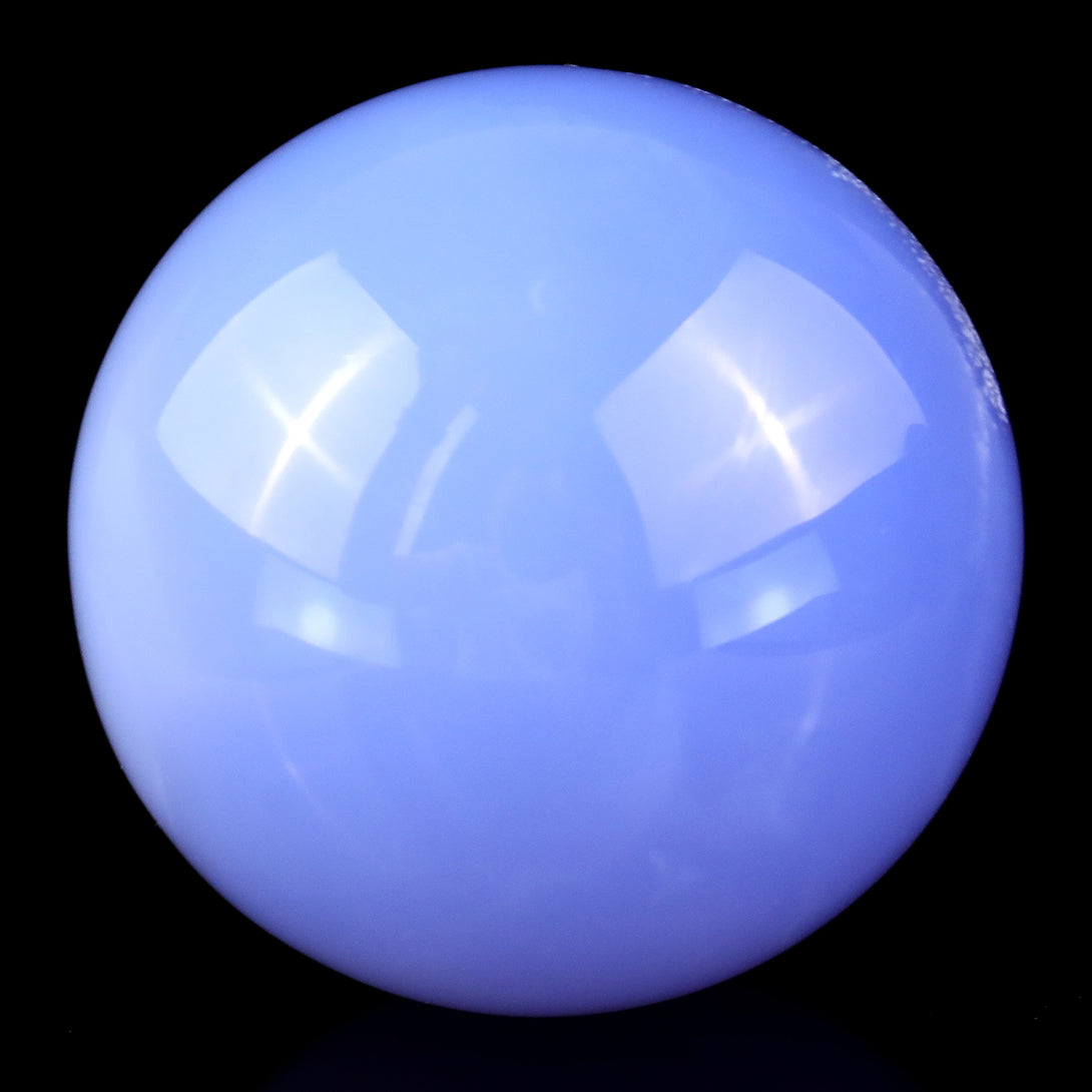 65mm Blue Chalcedony Hand Carved Crystal Sphere crysvibe