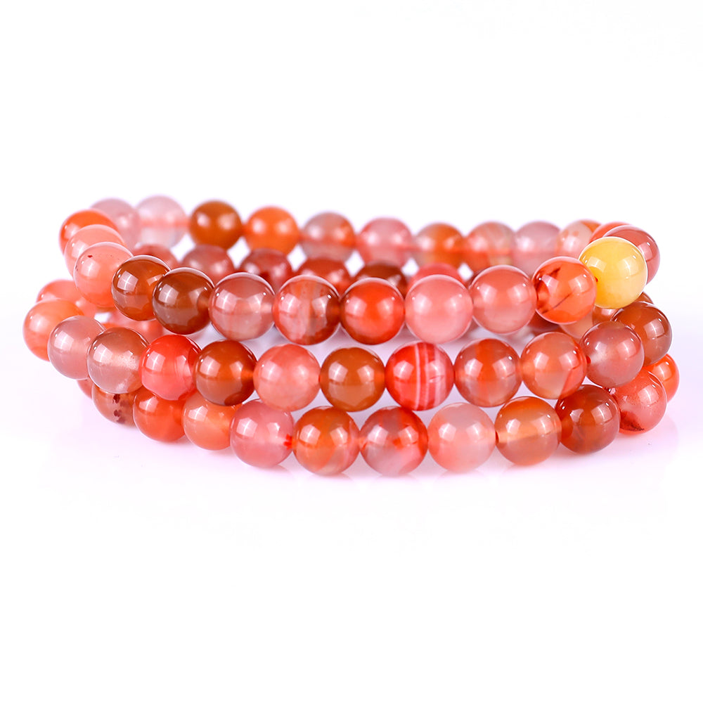 8mm Agate Hand Carved Crystal Bracelet crysvibe