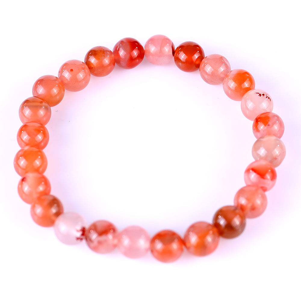 8mm Agate Hand Carved Crystal Bracelet crysvibe